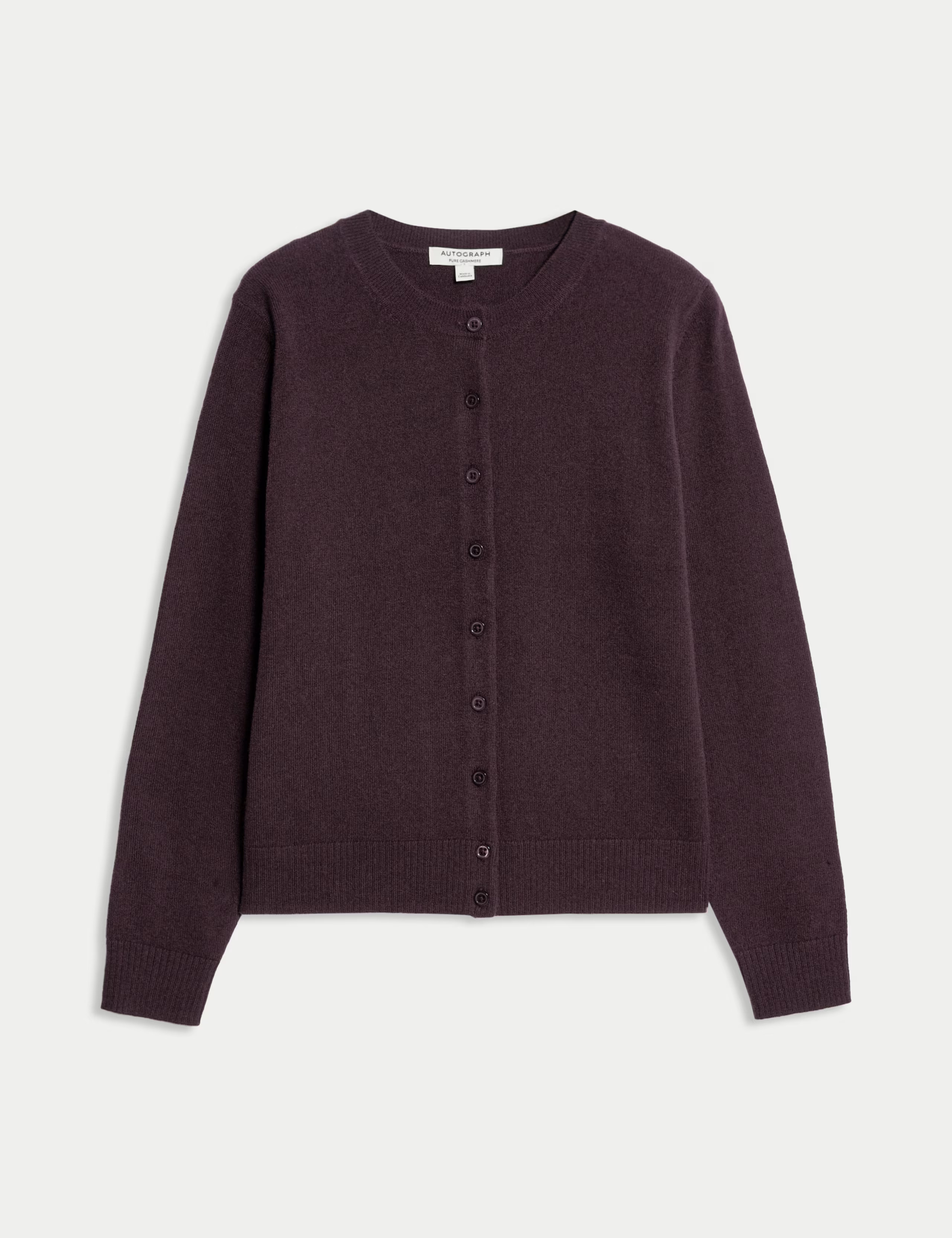 Pure Cashmere Crew Neck Relaxed Cardigan | Marks & Spencer (UK)