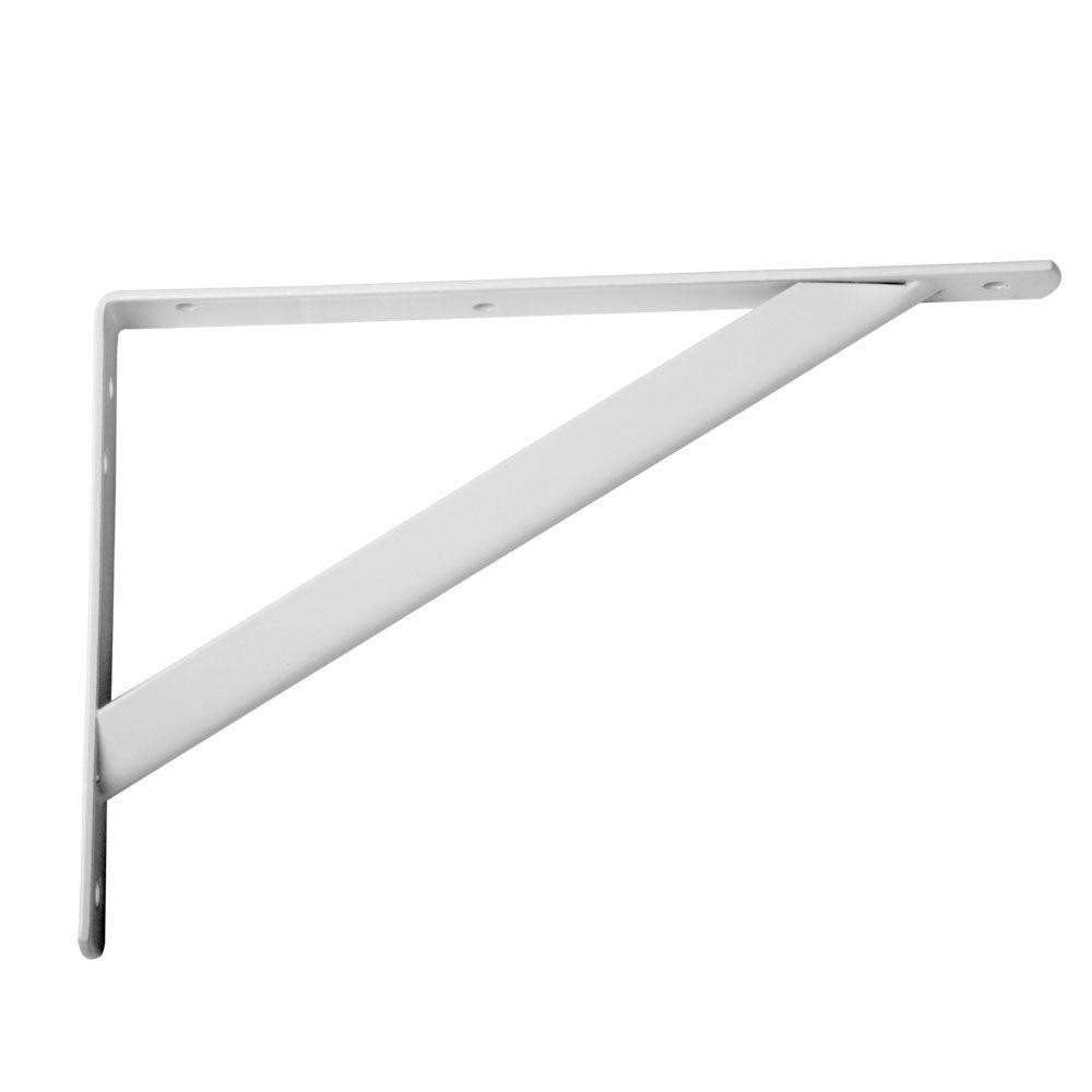 11.25 in. x 1.05 in. White Shelf Bracket | The Home Depot