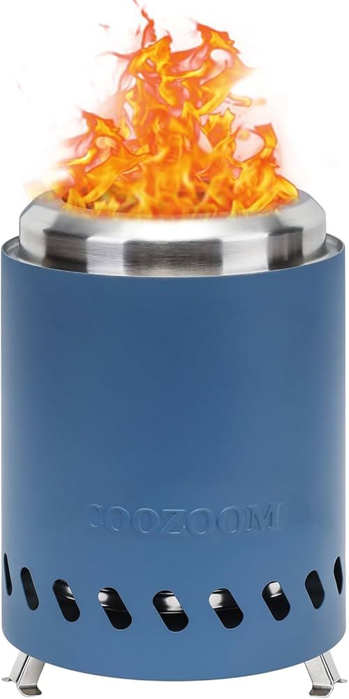 Amazon.com : COOZOOM Portable Table Top Fire Pit: 8" x 5.5" Stainless Steel Mini Outdoor Stove wi... | Amazon (US)