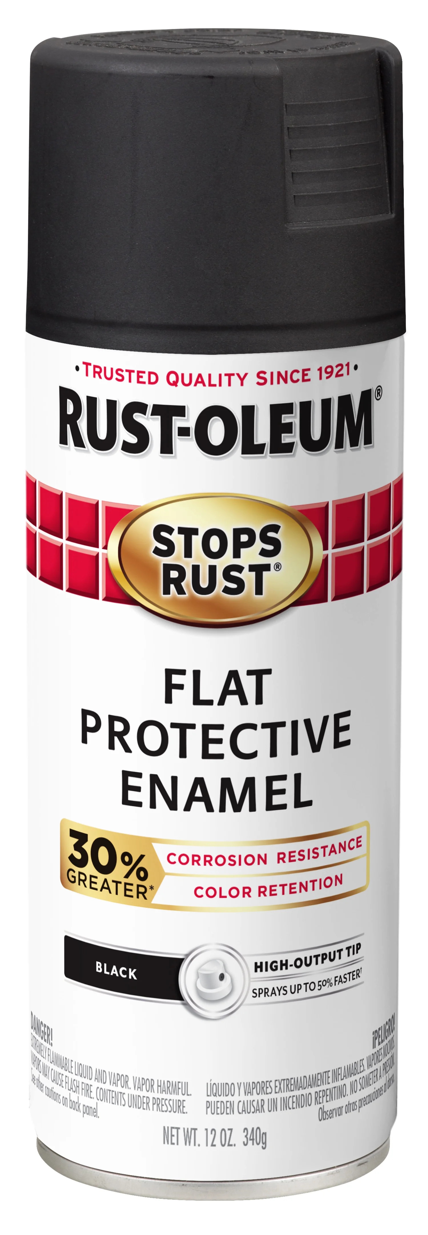 Black, Rust-Oleum Stops Rust Advanced Flat Spray Paint, 12 oz - Walmart.com | Walmart (US)