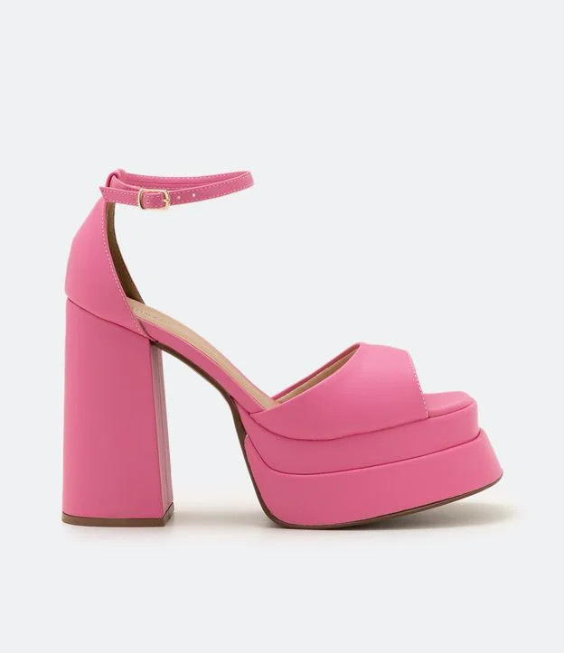 Sandália com Salto Plataforma e Bico Quadrado Preto - Lojas Renner | Lojas Renner BR