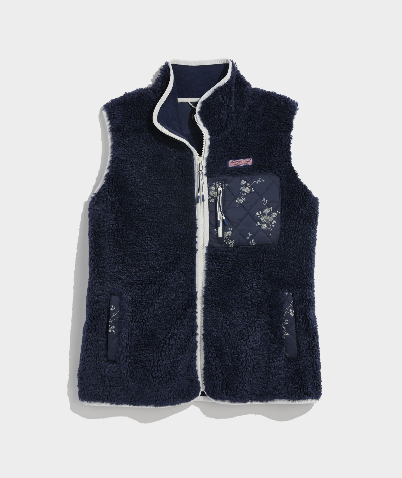 Heritage High-Pile Fleece Mixed Print Vest | vineyard vines