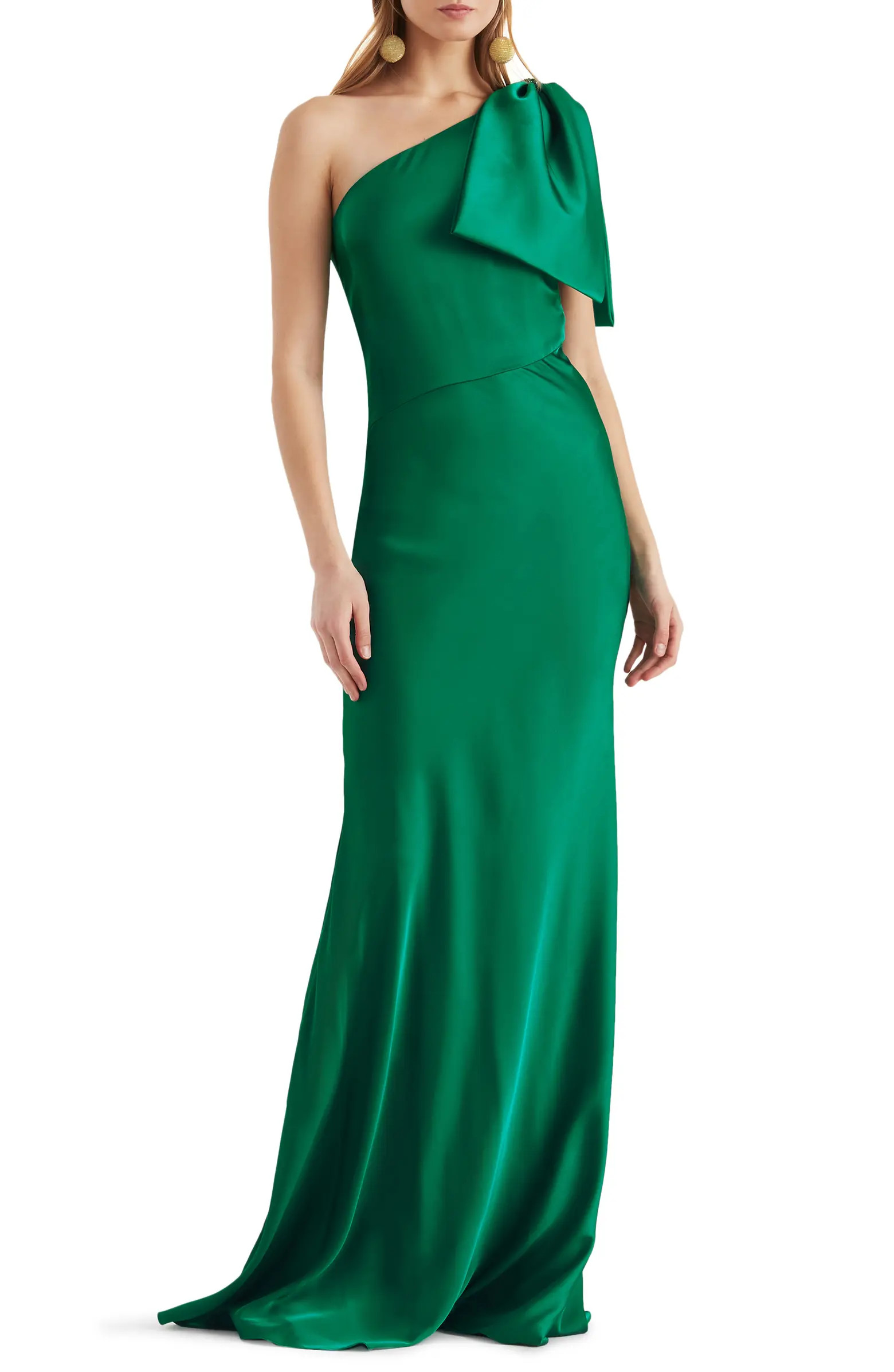 Sachin & Babi Aubrey One-Shoulder Satin Charmeuse Gown | Nordstrom | Nordstrom