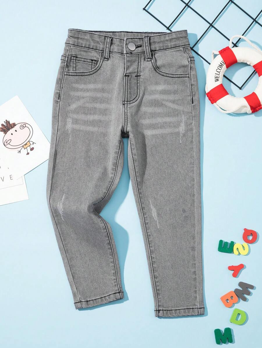 Toddler Boys Solid Tapered Jeans | SHEIN