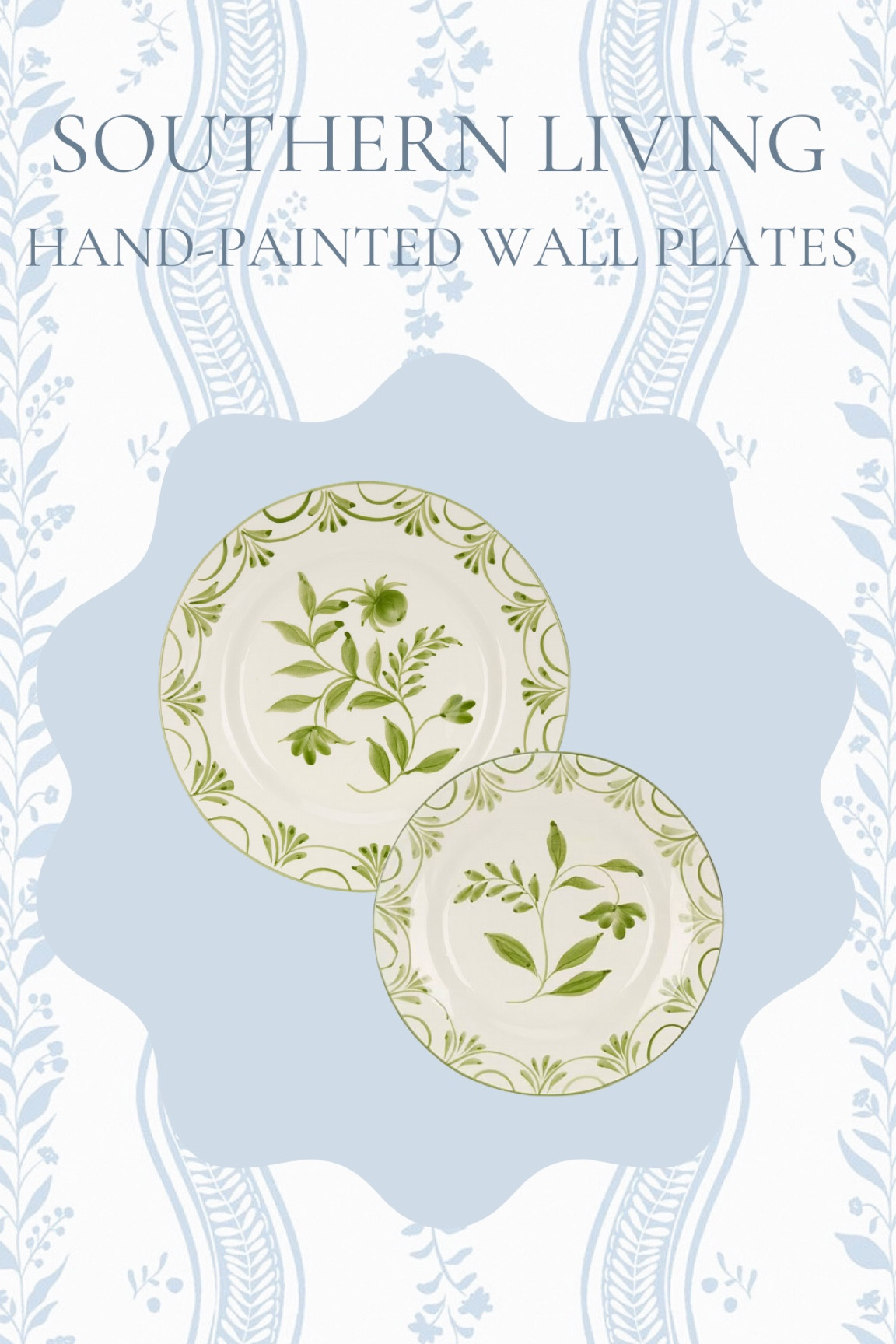 Hand-painted Southern Living salad plates that are perfect for your plate wall! I have three hung in my kitchen nook and love them so much! These plates come in a dinner plate and salad plate size with your choice of green or blue! 

#LTKFindsUnder50 #LTKHome #LTKGiftGuide