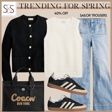 Lady jacket with a sweater vest and jeans is a classic spring look!  Great for Easter or date night outfit

#LTKstyletip #LTKSeasonal #LTKworkwear