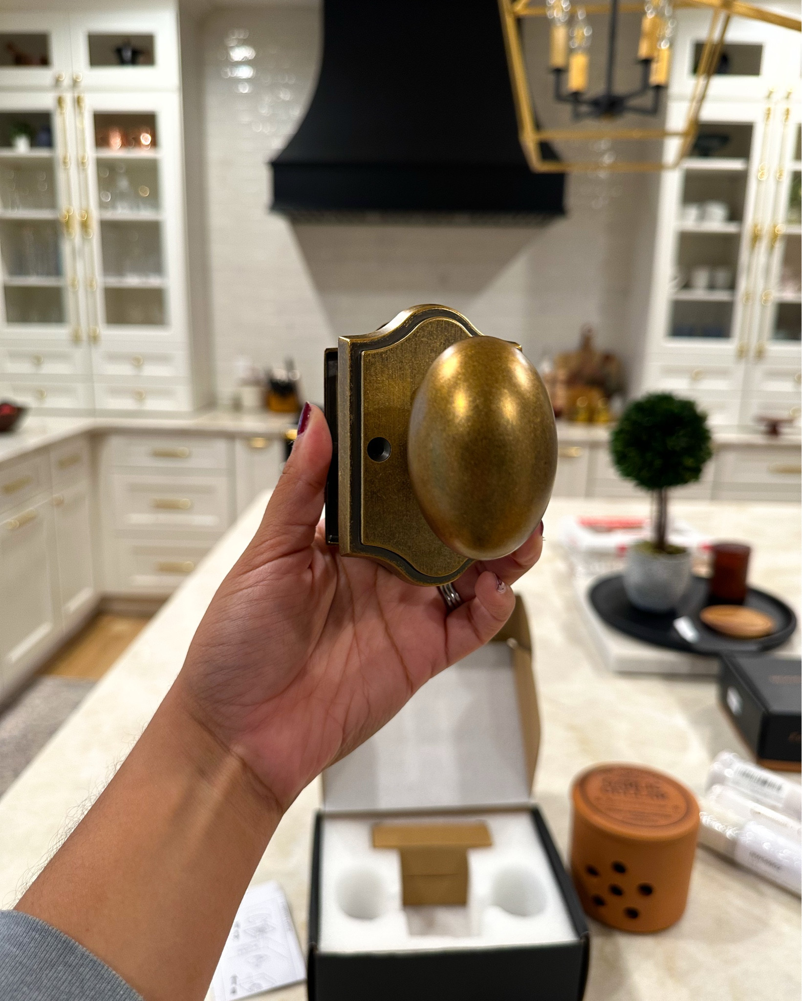 Black & Gold is such a classic combination! These antique brass door knobs add just the right amount of pop to my black doors! #interiordesign #homebody #homestyle

#LTKSaleAlert #LTKHome