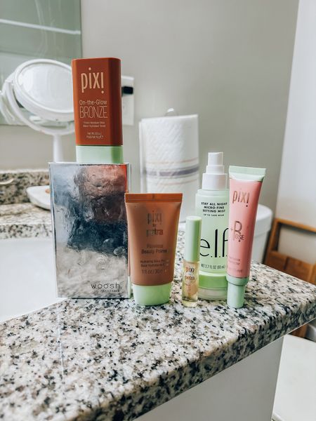 Makeup lineup for the minimal girlies 

Pixi Beauty Rose Radiance Lotion
Elf Stay All Night Makeup Mist
Pixi Beauty On The Glow Bronze
Pixi Beauty Translucent Powder
Pixi Beauty Brow Tamer 
Woosh Beauty All In One Pallete 

#LTKbeauty #LTKsalealert #LTKSeasonal