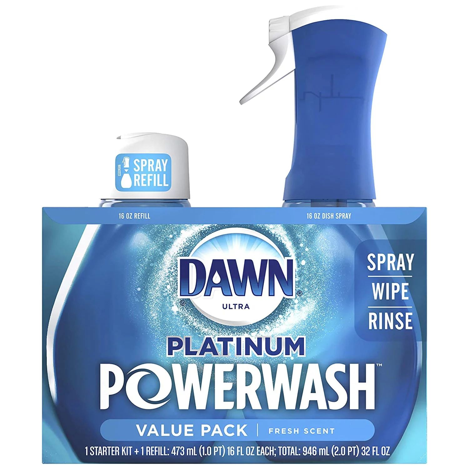 New Dawn 31836 Platinum Powerwash Dish Spray Soap, Starter Kit with Refill, 16 Oz Each | Walmart (US)
