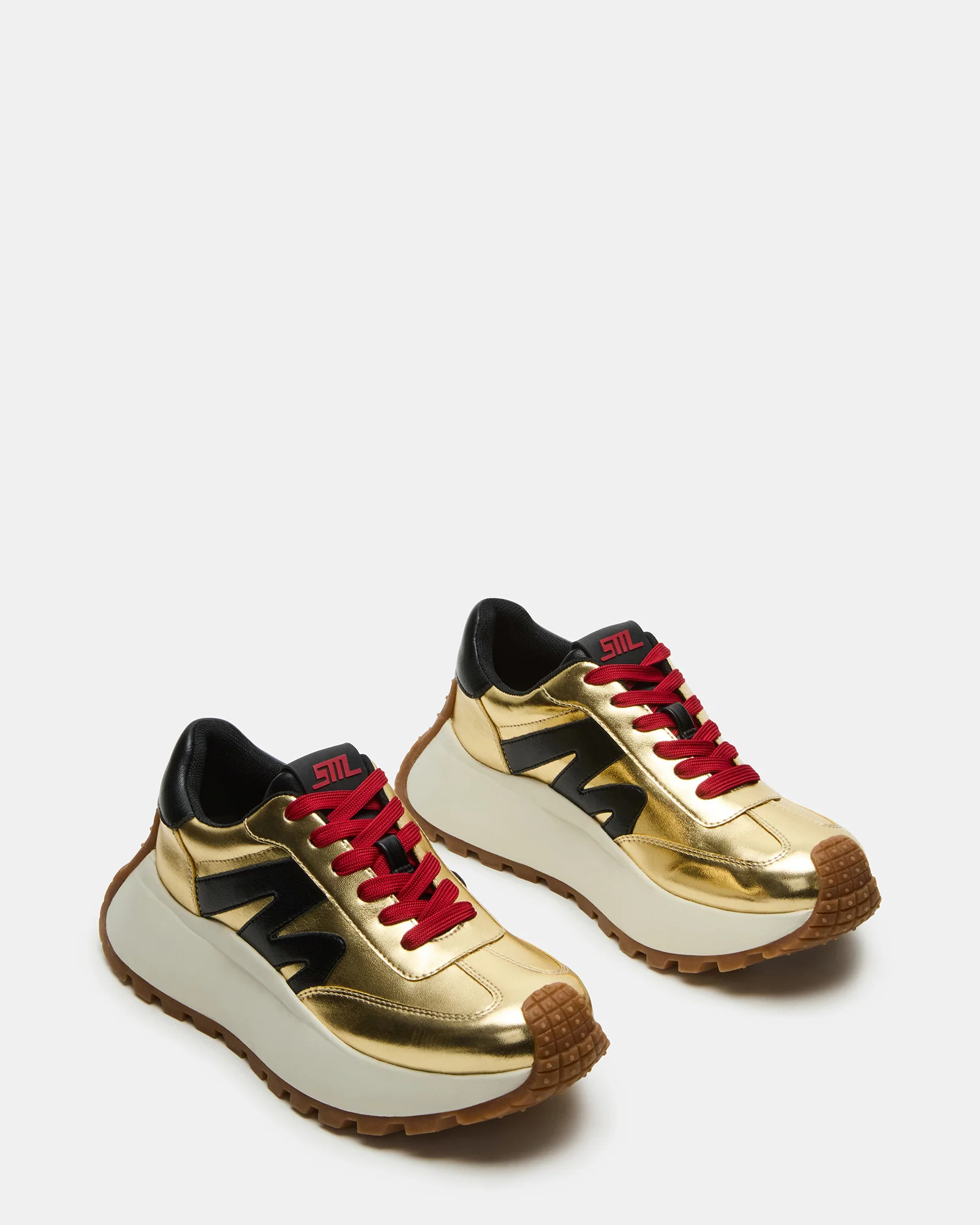 SUPERCAMPO Gold Multi Women's Platform Low-Top Sneaker | Steve Madden (US)