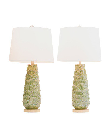 2pk 29in Organic Textured Ceramic Table Lamps | TJ Maxx