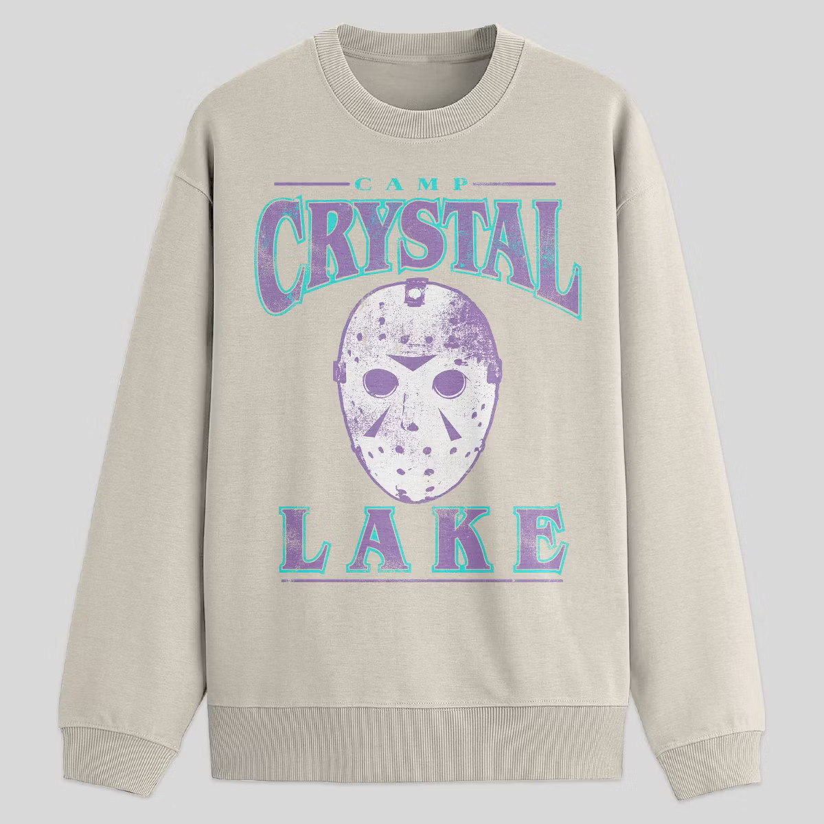 Men's Camp Crystal Lake Crewneck Sweatshirt - Cream | Target