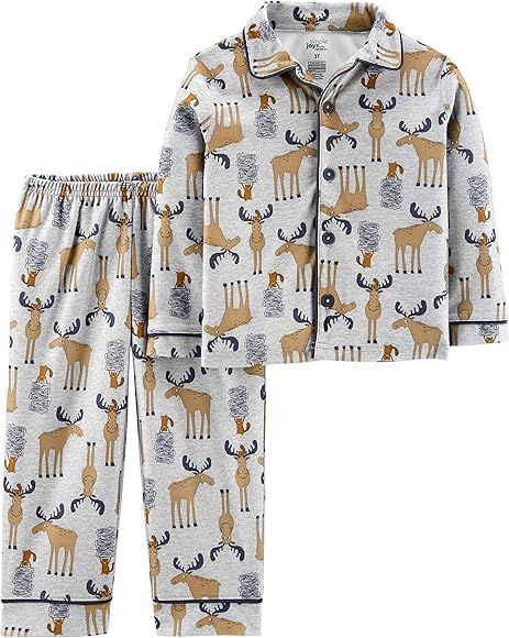 Simple Joys by Carter's Toddlers and Baby Boys' 2-Piece Coat Style Pajama Set | Amazon (US)