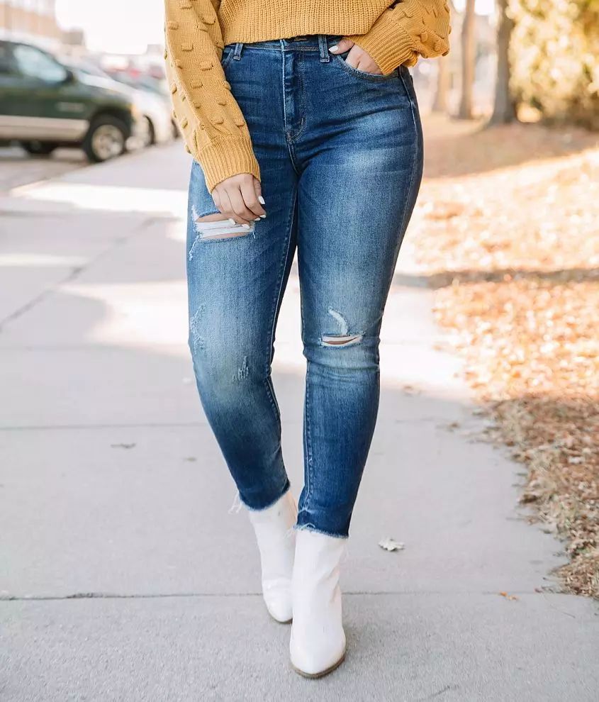 Curvy High Rise Ankle Skinny Jean | Buckle