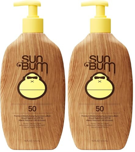 Sun Bum Original SPF 50 Sunscreen Body Lotion - Broad Spectrum Moisturizing Sunscreen with Vitamin E - Hawaii 104 Act Compliant (Made Without Octinoxate & Oxybenzone) - 16 oz,(Pack of 2) | Amazon (US)