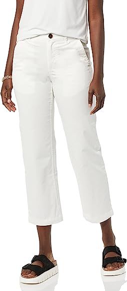 Amazon Essentials Women's Stretch Chino Wide-Leg Ankle Crop Pant (Previously Goodthreads) | Amazon (US)