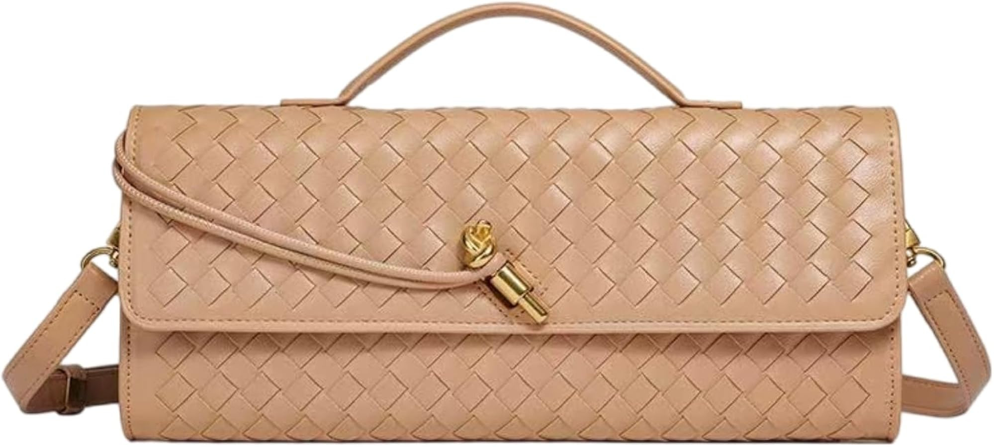 Woven Clutch Purse for women PU Leather Shoulder Bag Casual Fashion Party Evening Handbag Crossbo... | Amazon (US)