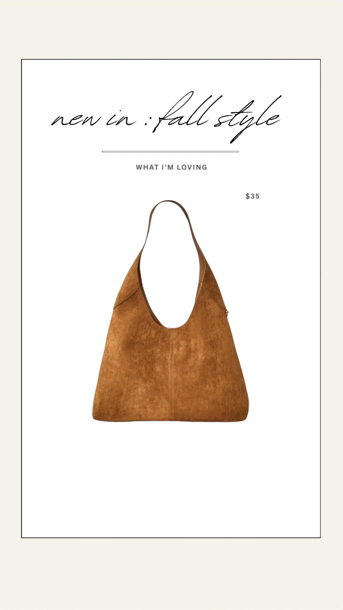 slouchy faux suede bag perfect for fall and under $40 

#LTKSeasonal #LTKFindsUnder50 #LTKItBag