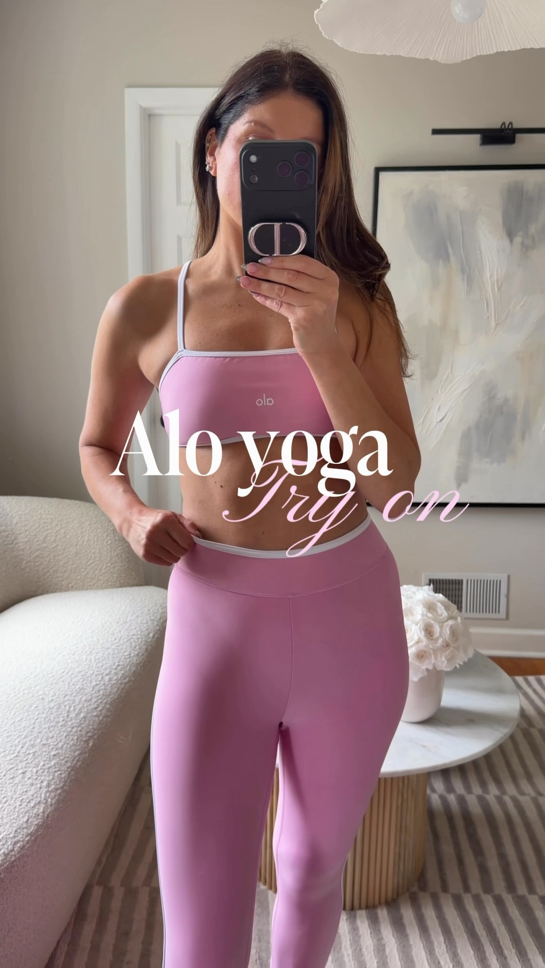 This is one of my favorite aloe yoga sets I own. I love the pink, leggings, sports bra, fitness, active, lounge, gym, white windbreaker jacket.

#LTKSaleAlert #LTKActive #LTKfitnessgoals