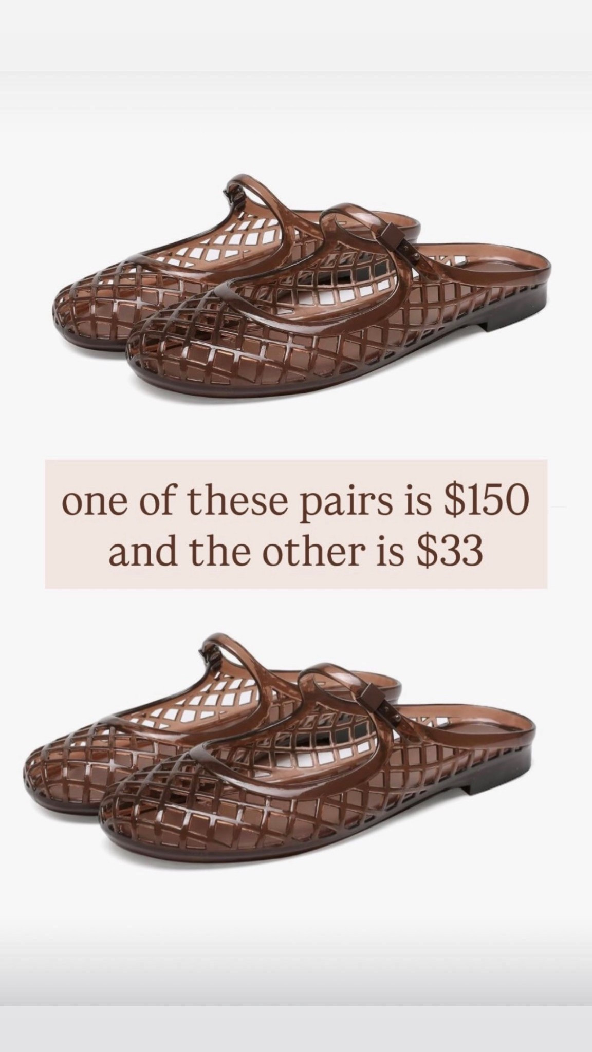 We love a chic summer mule… just not always the $200 price tag 🤍

These Tory Burch–inspired jelly mules are such a good look-for-less — $33 vs $150 (on sale 👀).

Same effortless, polished feel without the splurge ✨
Comment MULES and I’ll send you the link.

#LuxuryForLess #DesignerInspired #AmazonFinds #SummerStyle #ChicShoes #AffordableFashion 

#LTKSaleAlert