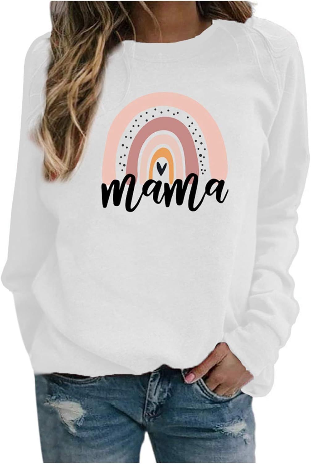Mama Shirts for Women Letter Printed Casual Long Short Sleeve Round Neck T Shirt Summer Basic Tee... | Amazon (US)