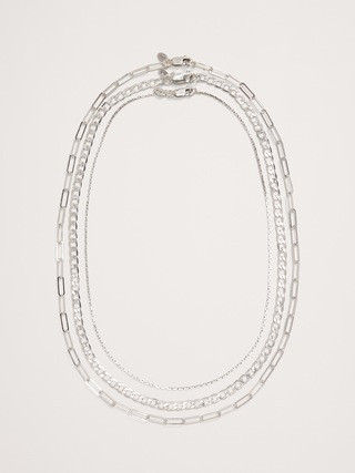 Ravena Delicate Chains Set Of 3 Aureus + Argent | Banana Republic (US)