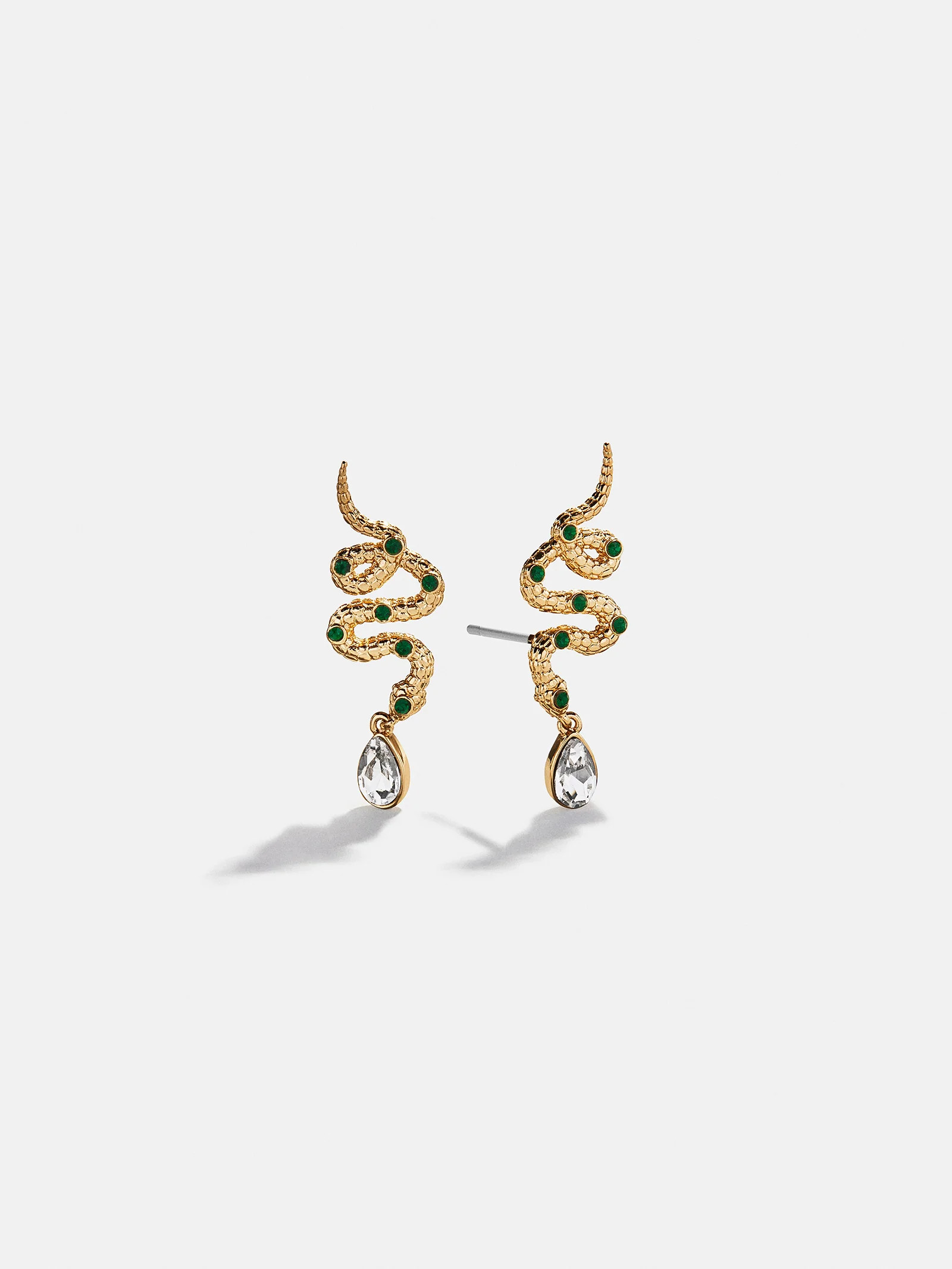 Serpentine Gold Earrings - Snake | BaubleBar