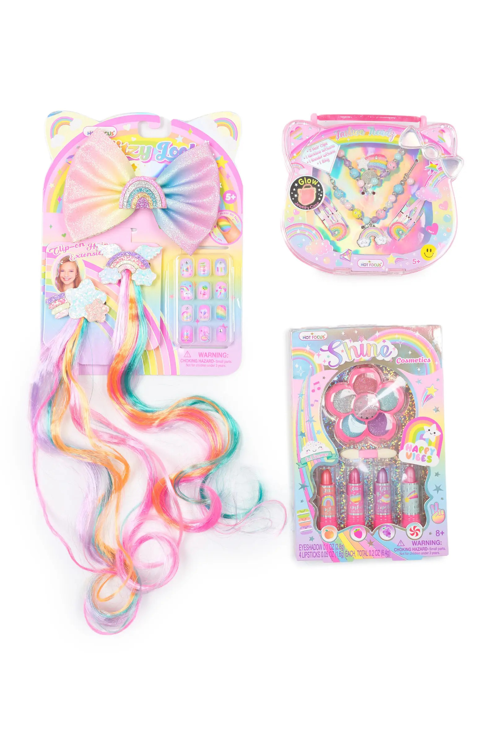 HOT FOCUS Kids' Glitzy Rainbow Assorted Beauty Set | Nordstromrack | Nordstrom Rack