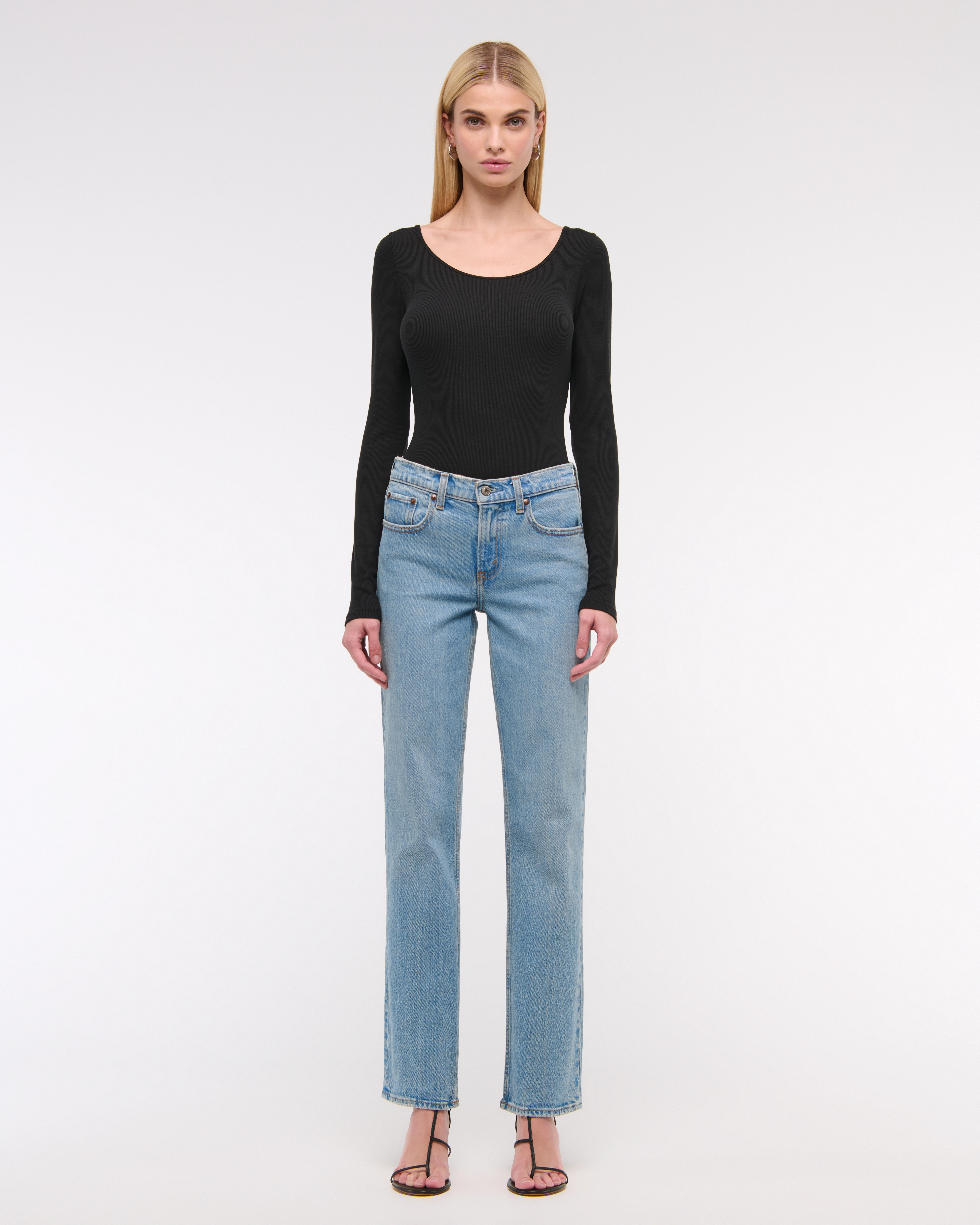 Mid Rise 90s Straight Jean | Abercrombie & Fitch (US)