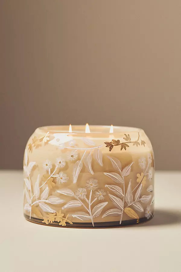 Lily Fresh White Cashmere & Musk Glass Candle | Anthropologie (US)