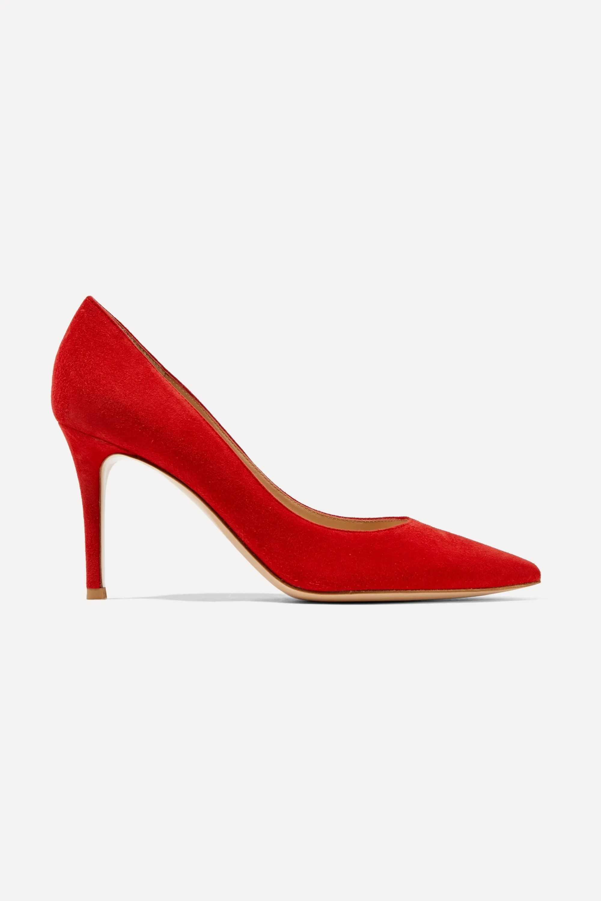 Red 85 suede pumps | Gianvito Rossi | NET-A-PORTER | NET-A-PORTER (UK & EU)