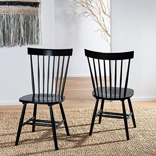 Amazon.com: Safavieh American Homes Collection Parker Country Farmhouse Black Spindle Side Chair ... | Amazon (US)