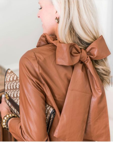 Brown faux leather blouse

#LTKHoliday #LTKSeasonal #LTKstyletip