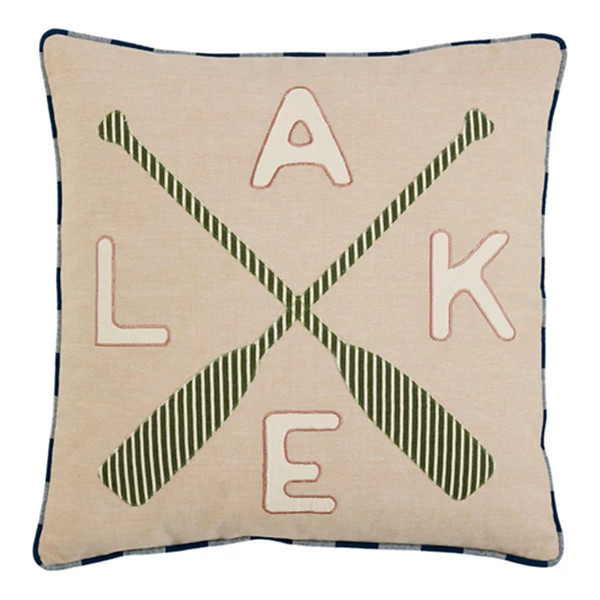 Mud Pie Oars Applique Lake Pillow | Scheels