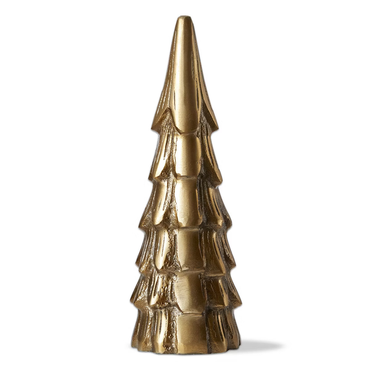 TAG Medium Cast Aluminum Tree Decor - Antique Brass Gold Holiday Sculpture, 8" H x 2.5" L x 2.5" ... | Target