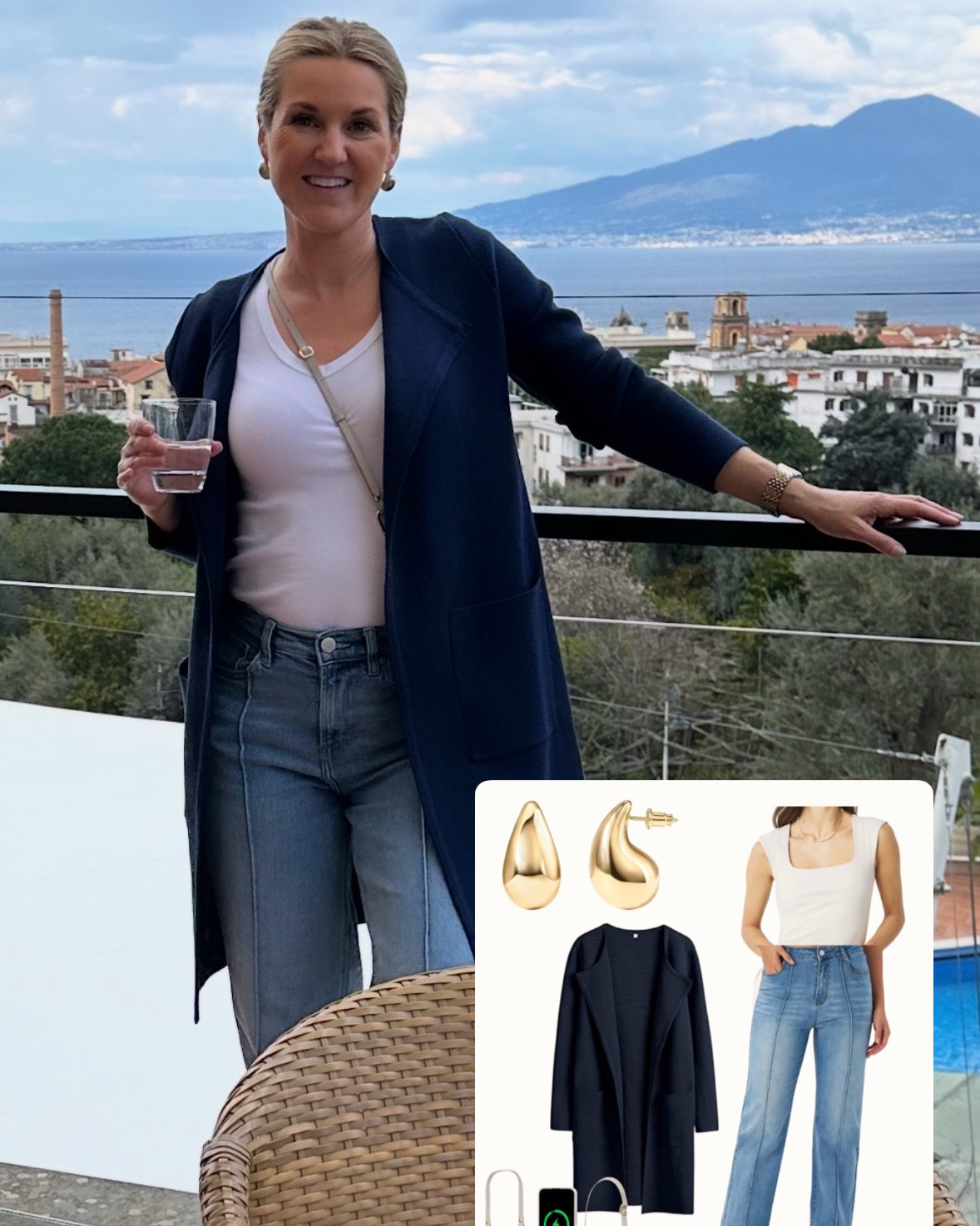 Sweater in Navy size XS
Sorrento travel
Italy 
Amalfi Vacation 
Europe Spring Breakk

#LTKTravel #LTKOver40