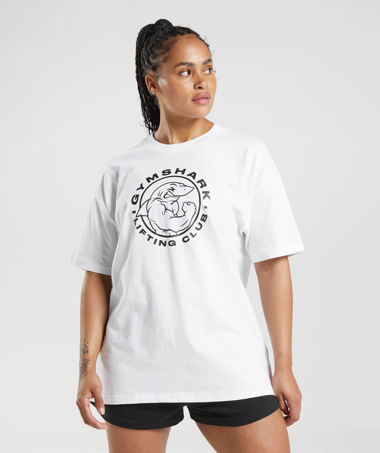 Gymshark Legacy Oversized T-Shirt - White | Gymshark US