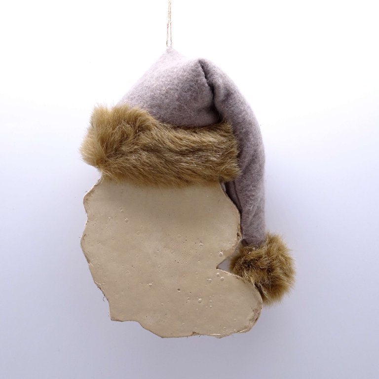 Multicolor Faux Fur Trim Santa Christmas Ornament, 6.5", by Holiday Time | Walmart (US)