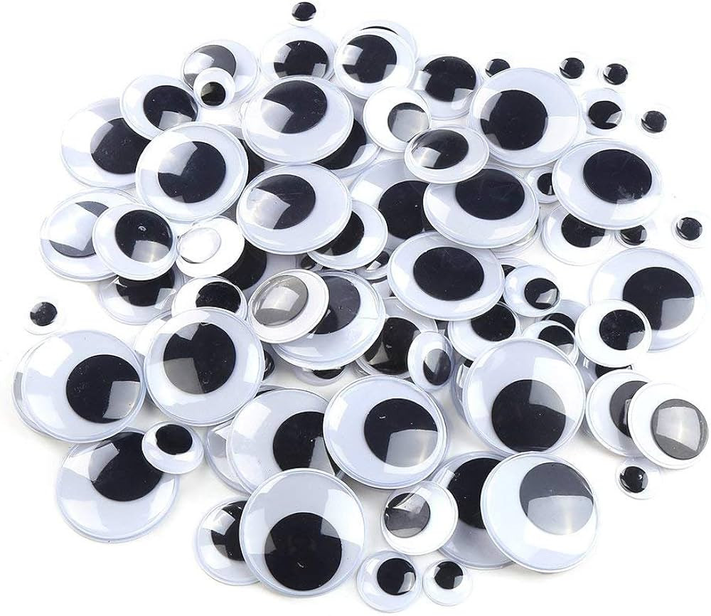DECORA 600 Pieces 10mm-40mm Big Googly Eyes Plastic Wiggle Eyes for Scrapbooking and Crafts Decor... | Amazon (US)