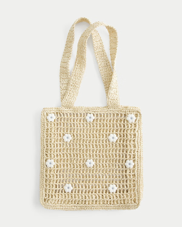 Women's Crochet-Style Beach Bag | Women's Accessories | HollisterCo.com | Hollister (US)