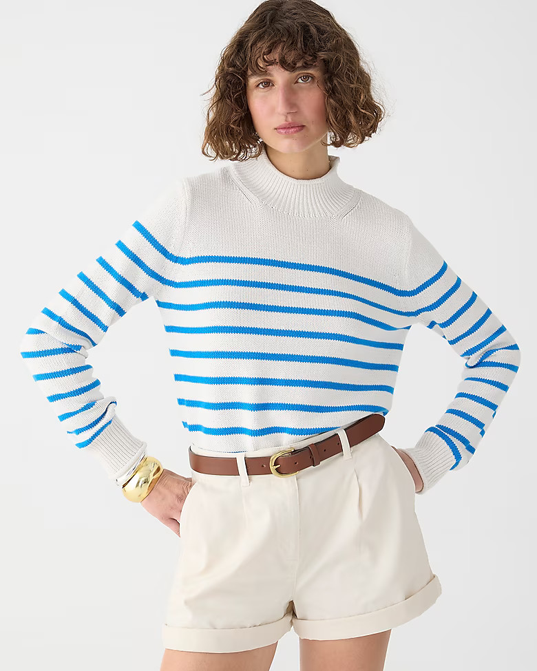 New heritage Rollneck™ sweater in stripe | J. Crew US