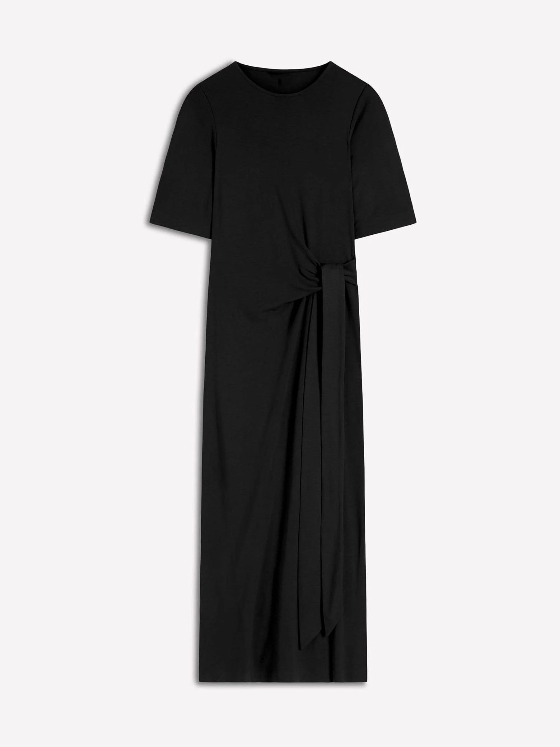 Boden Boden Black Zinnia Tie Ponte Midi Dress | Next US