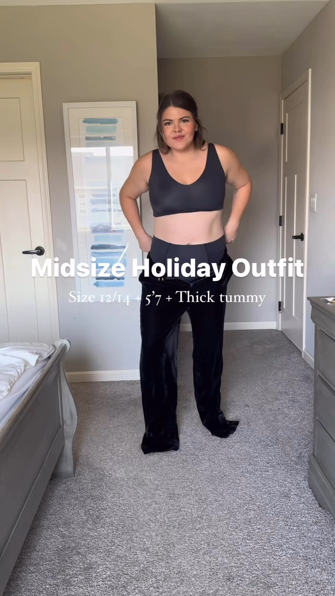 The way this look will make you look a mile tall! This is one of my favorite looks I put together for you in a long time!!
Pants are sold out but linked super similar options!!
Top // this mesh bodysuit is from my favorite Amazon brand, if you are tummy conscious this is a great one because it has rushing across the front. I wore my @cakesbody covers underneath it and that’s it!!

 Velvet trousers // these velvet trousers fit the tummy so well, I am 5 foot seven and I ordered them in the long length that I could wear them with heels and they’re perfect for that! I’m in a size large. 

Heels // these are the perfect Christmas party heels! They have the diamond bow and they are so cute! You could wear these year-round if you wanted to especially events and weddings (perfect for a winter wedding too) 

Accessories// how cute are these velvet clip in bows, I’m going to share them with my daughter to wear all of December! I got a black and red. Also these clip hoop earrings are stunning and so glamorous. Both of them are from Amazon! 
Same for Midsize Christmas outfit ideas and holiday outfit ideas 🫶🏼 

You can always comment “details” or “link” if you want the info sent to you directly, I want to make shopping as easy as possible for you ❤️

#Midsize #MidsizeStyle #Size12 #Size14 #Size12Style #Size14Style #MomStyle #MomOutfits #ChristmasOutfits #HolidayOutfits #HolidayWeddingGuest #FallWeddingGuest #WinterWedding
Midsize Christmas outfits, midsize holiday outfits, velvet trousers, mesh bodysuit from Amazon, winter wedding, winter outfit, business casual outfit, midsize mom outfit#LTKmidsize Sale

Comment SHOP below to receive a DM with the link to this post on my LTK ⬇ https://liketk.it/4nd6R #ltkholiday