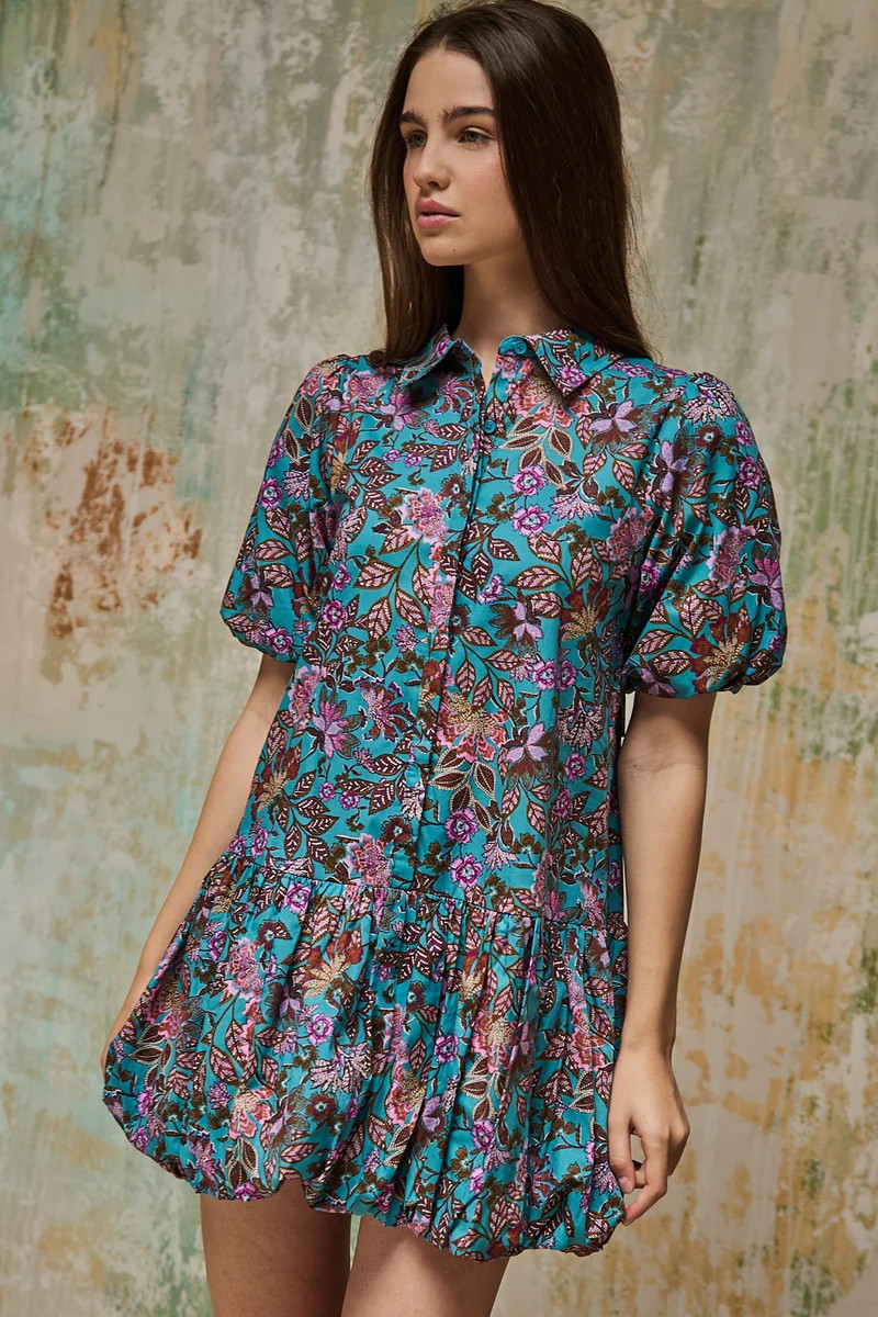 Stacci Bubble Mini Dress Berlin Floral | Sugarlips