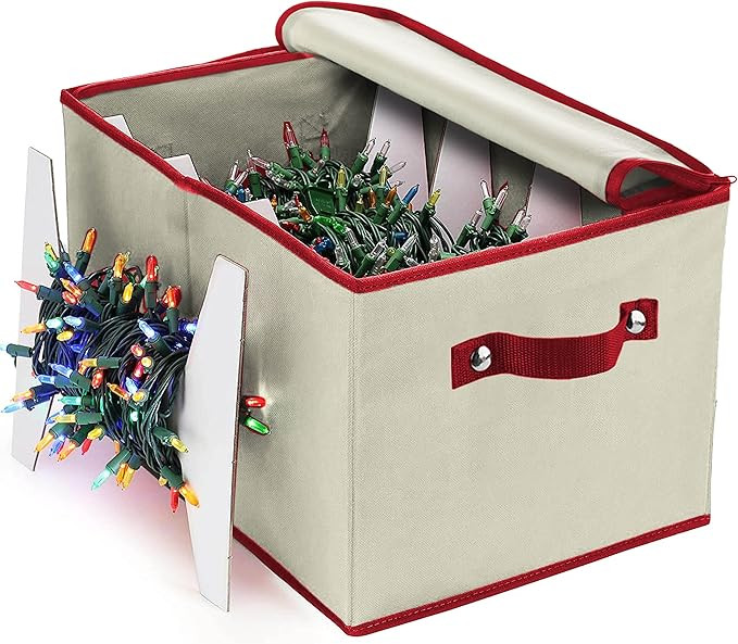 Amazon.com: Zober Christmas Light Storage Box–Non-Woven Fabric with 4 Cardboard Light Storage W... | Amazon (US)
