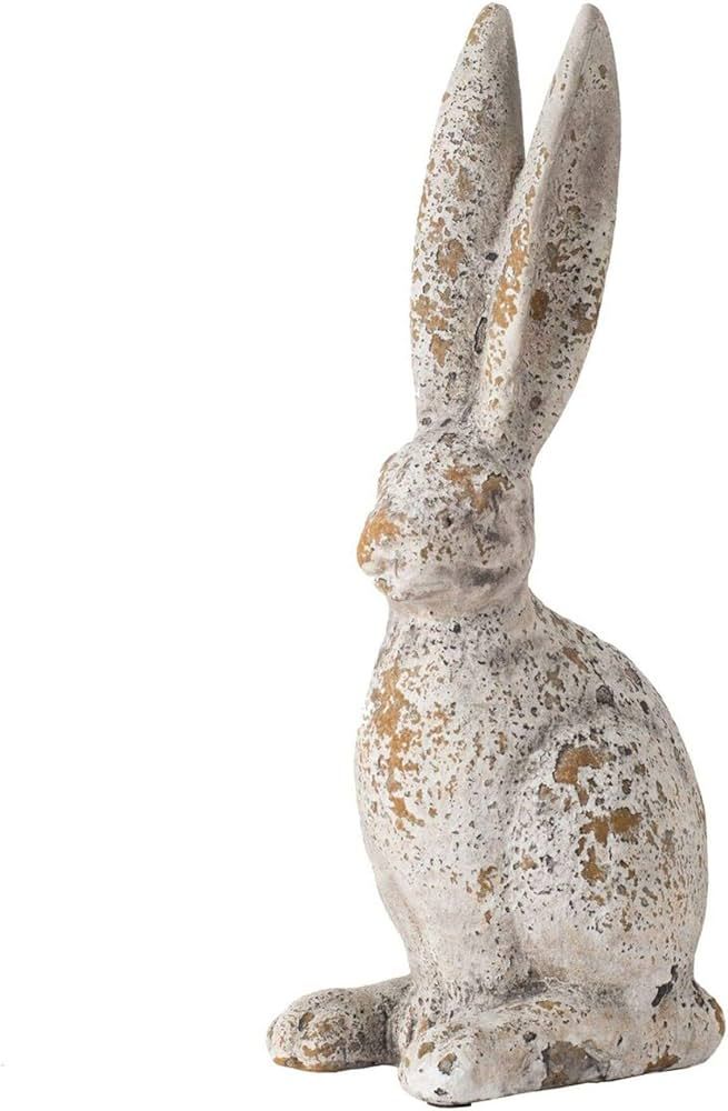 A & B Home 12.75" White and Brown Rustic Weathered Rabbit Tabletop Decor | Amazon (US)