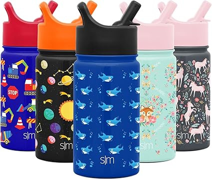 Simple Modern Kids Water Bottle with Straw Lid | Insulated Stainless Steel Reusable Tumbler for T... | Amazon (US)