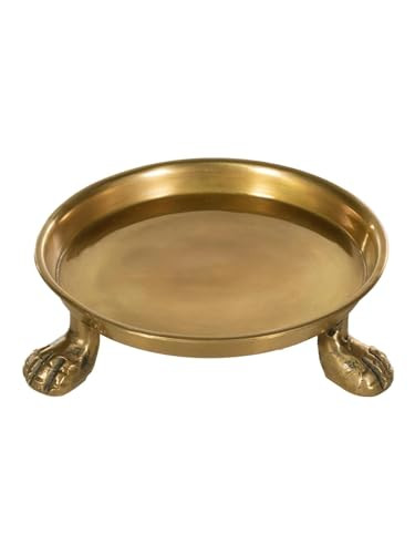 Alice Lane Home Collection Round Clawfoot Dish — Gold — For Home Decor, Candles, Jewelry, Per... | Amazon (US)