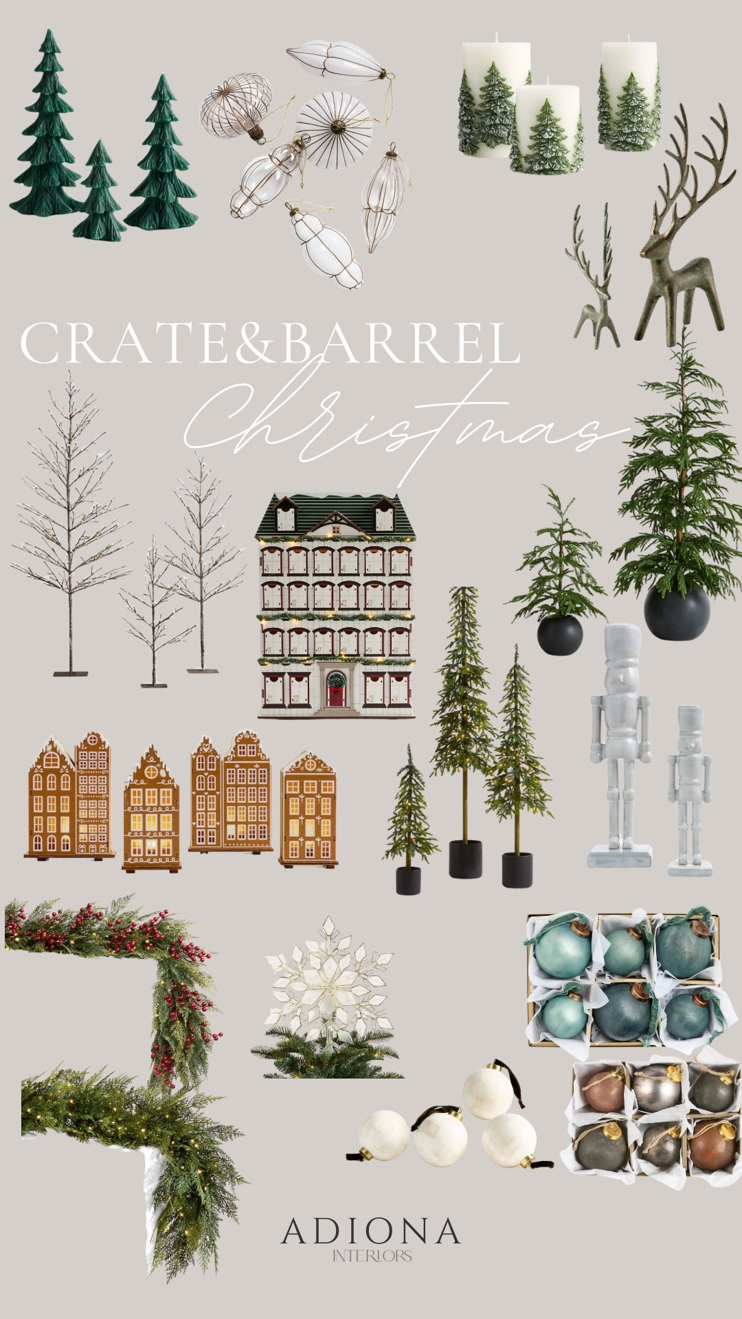 Crate and barrel Christmas decor 

Holiday candles, Christmas candles, reindeer decor, advent calendar, faux tree, nutcrackers, Christmas tree topper, garland, Christmas ornaments, 

#LTKSeasonal #LTKHome #LTKHoliday