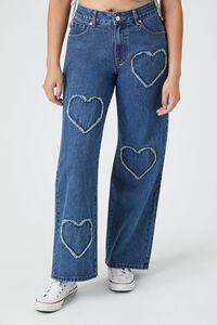 Wide-Leg Heart Jeans | Forever 21 (US)